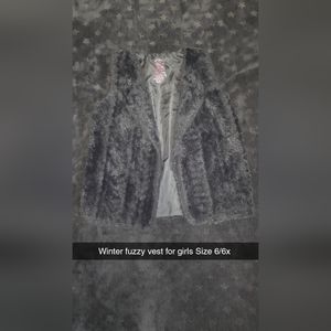 Girls Fuzzy Vest